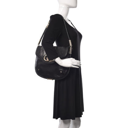 Gucci Calfskin Medium Britt Tassel Shoulder Bag Black 2 of 11
