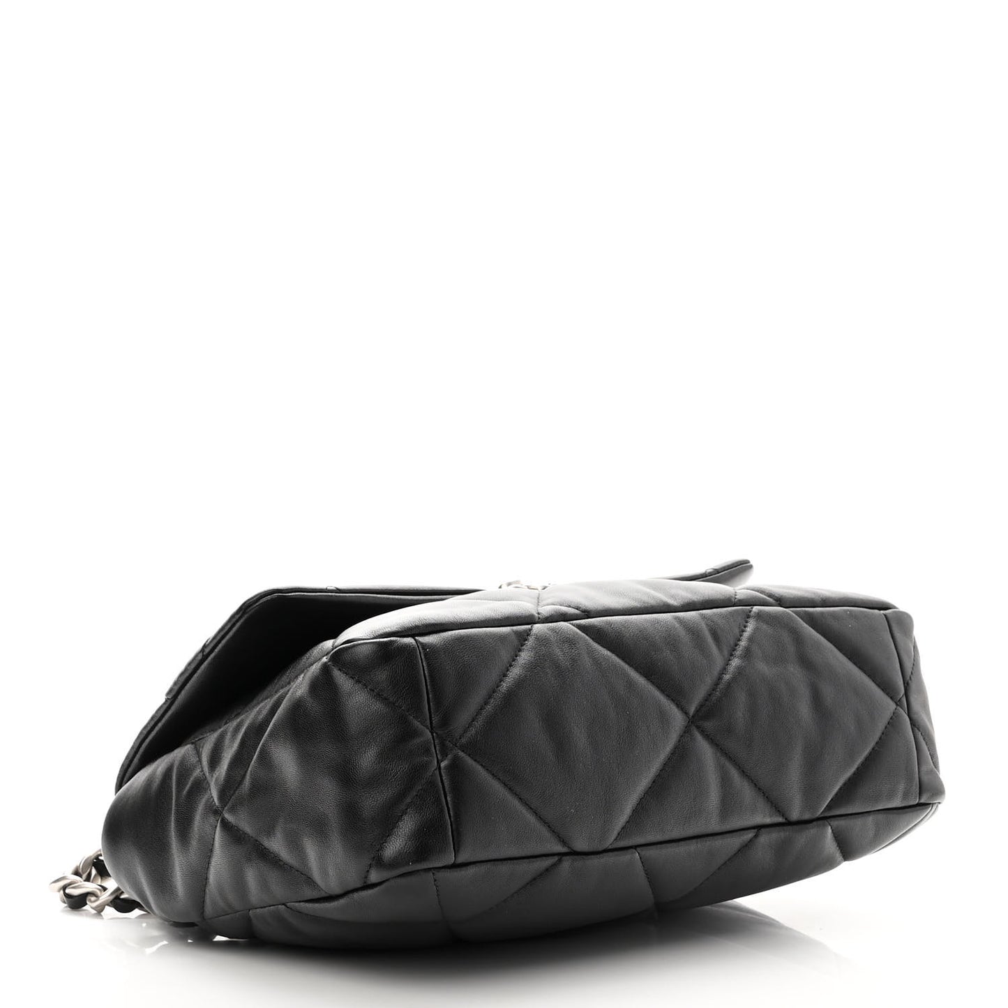 Lambskin Quilted Large Chanel 19 Flap Black