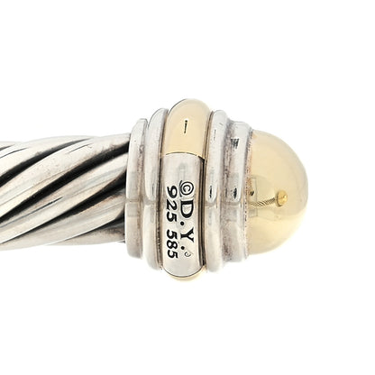 David Yurman Sterling Silver 14K Yellow Gold 7mm Cable Classics Dome Bracelet 3 of 3