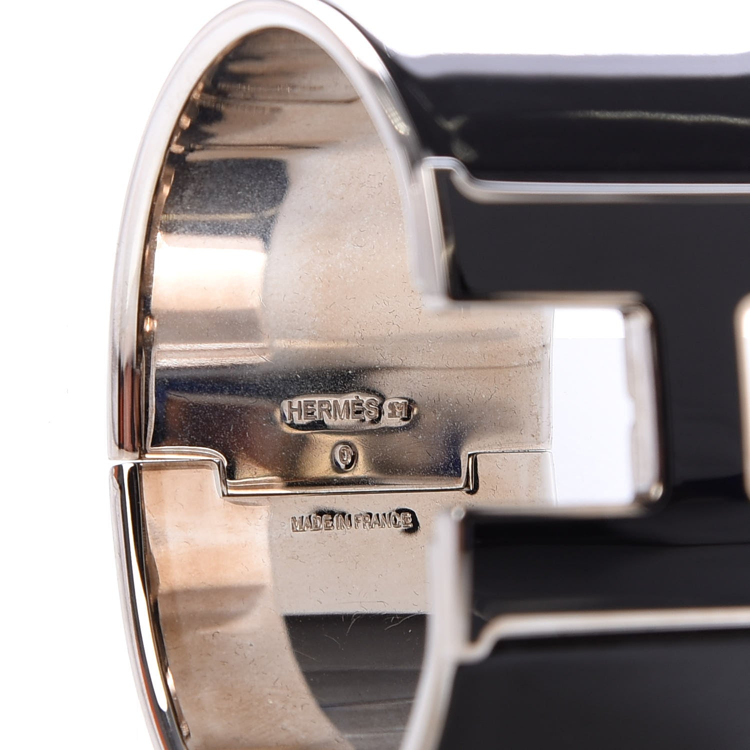 Hermes Enamel Extra Wide Clic Clac H Bracelet PM Black 4 of 5