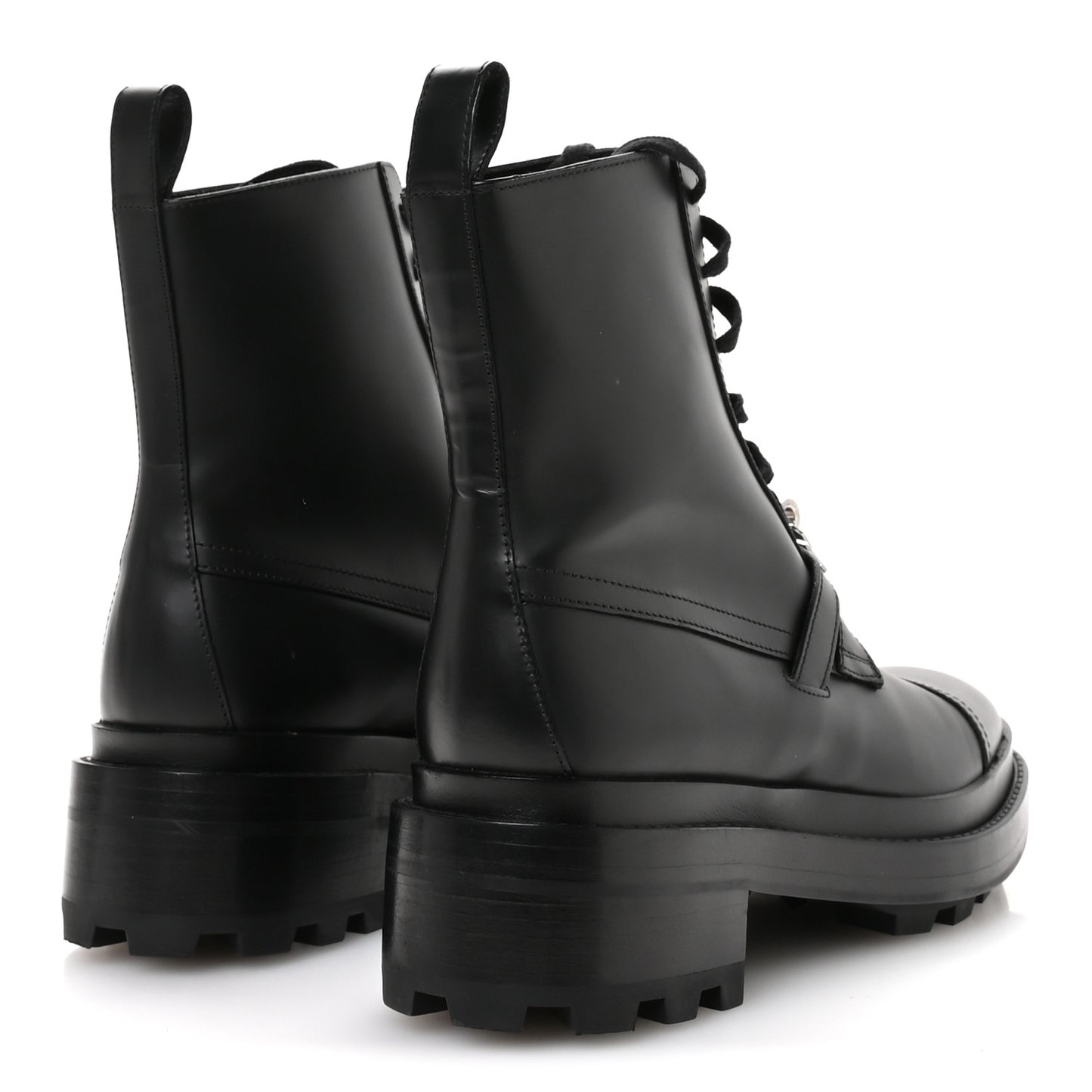Glossed Calfskin Funk Ankle Boots 36 Black