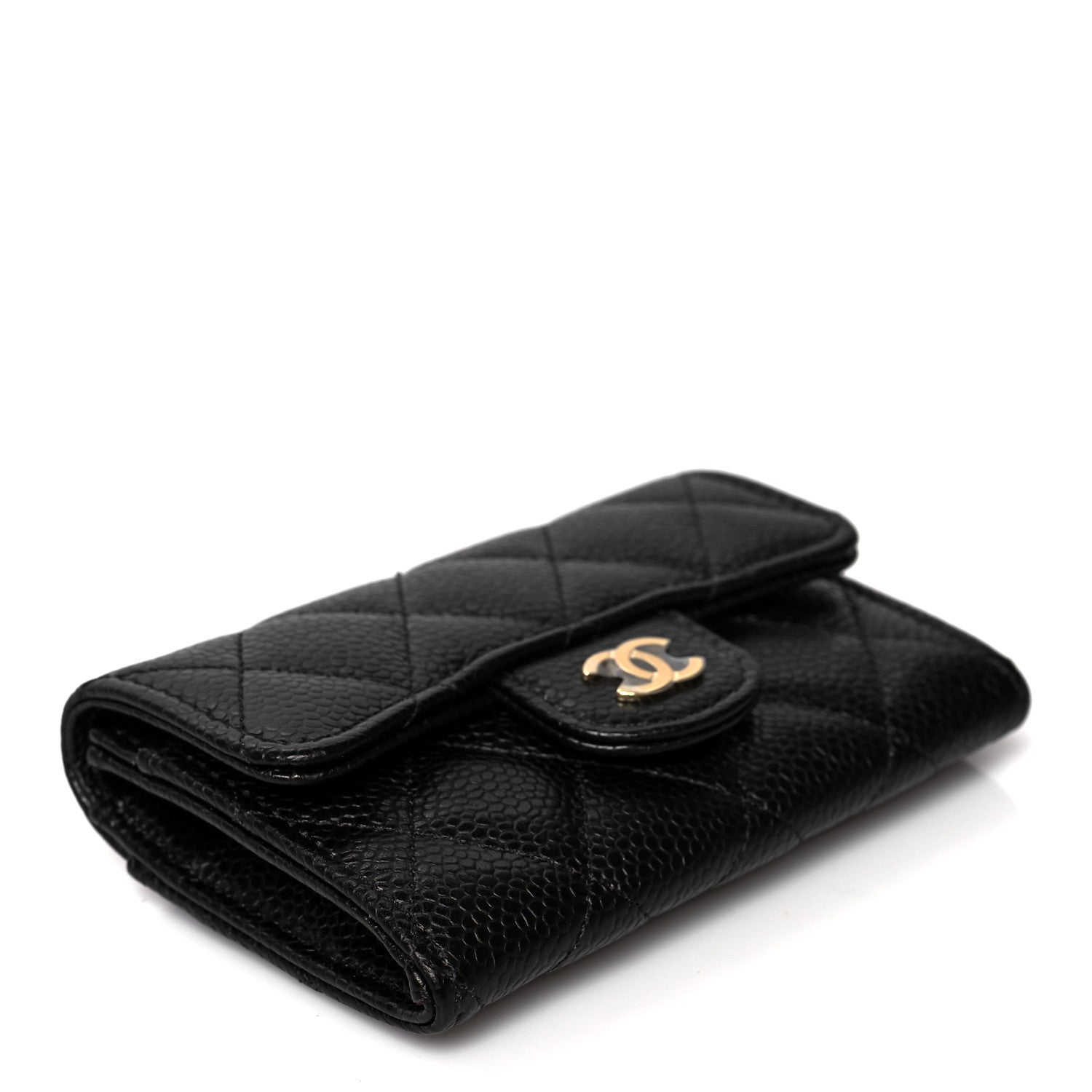 Chanel Caviar Quilted Flap Card Holder Wallet Black 4 of 9