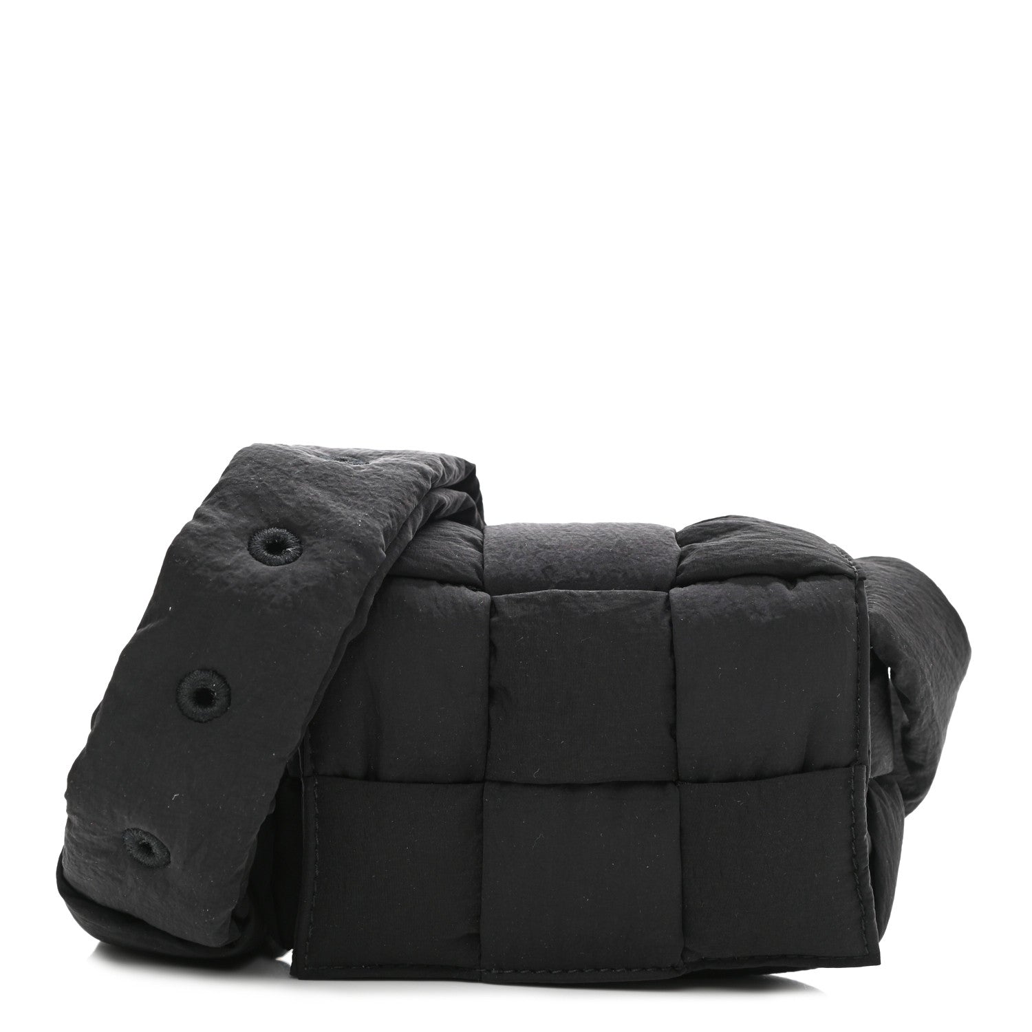 Bottega Veneta Nylon Intrecciato Mini Padded Tech Candy Cassette Bag Black 1 of 10