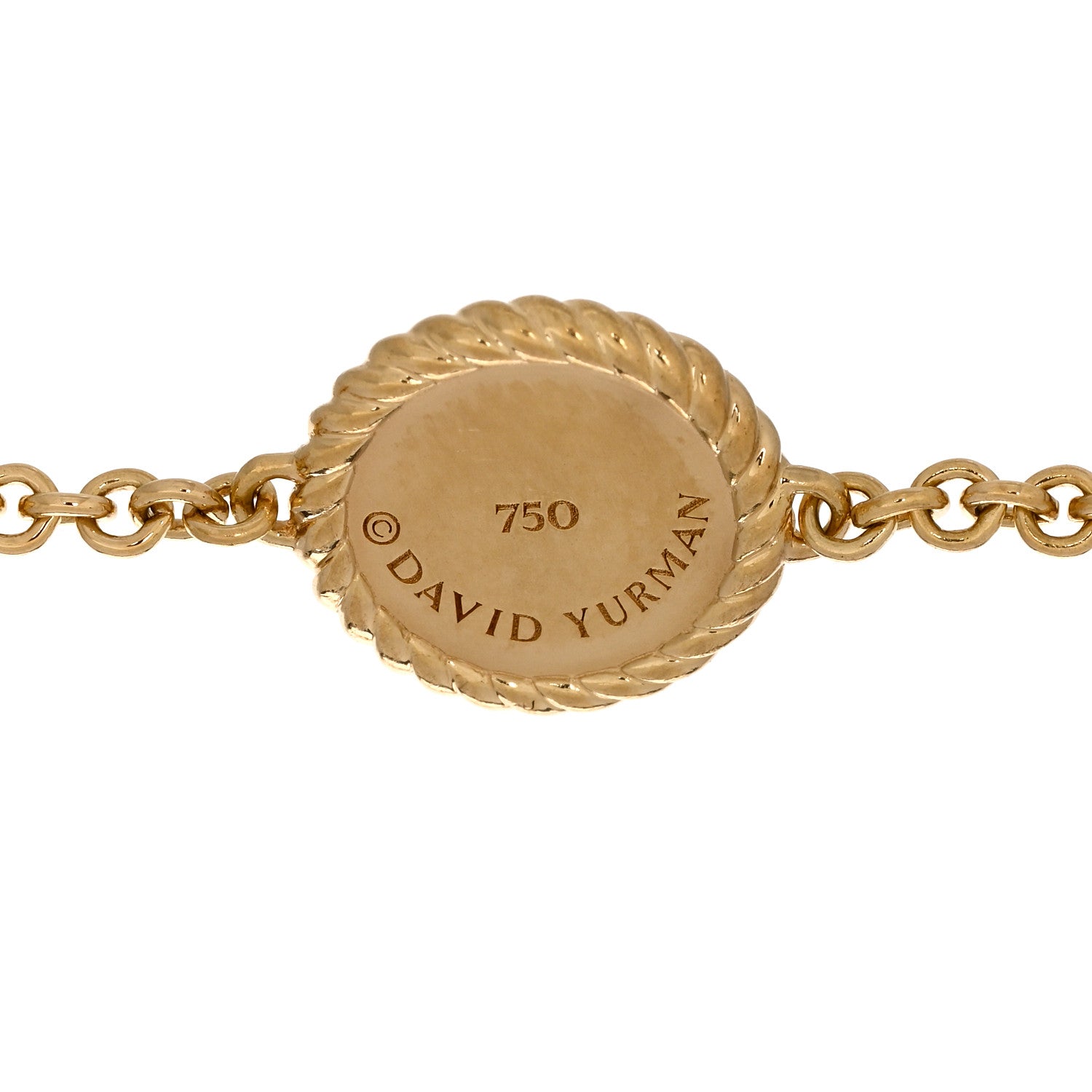 David Yurman 18K Yellow Gold Diamond Blue Sapphire Cable Collectibles Evil Eye Bracelet 3 of 3