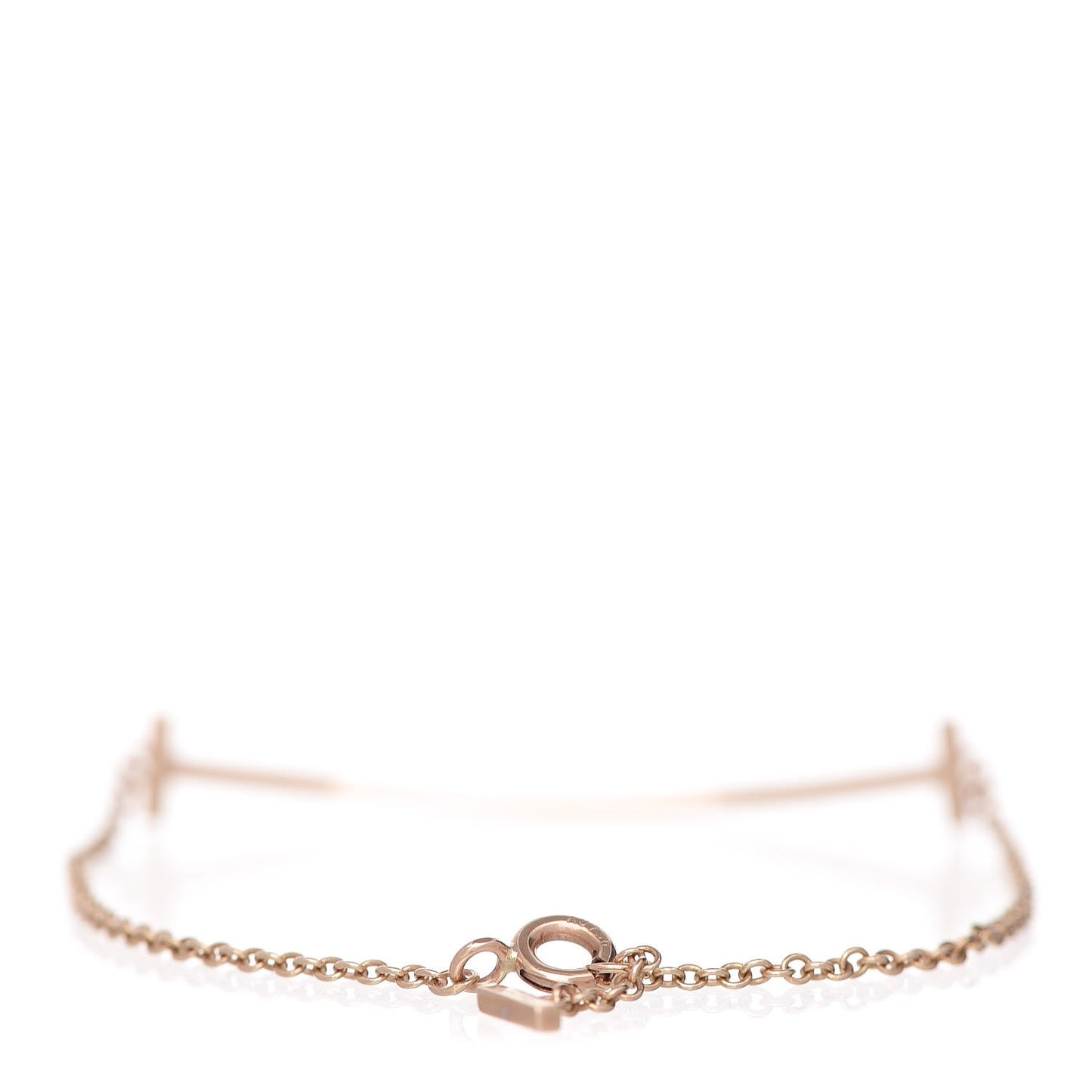 18K Yellow Gold Diamond T Smile Bracelet