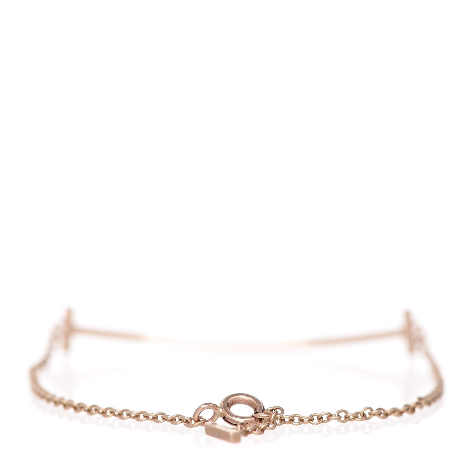Tiffany 18K Yellow Gold Diamond T Smile Bracelet 3 of 6