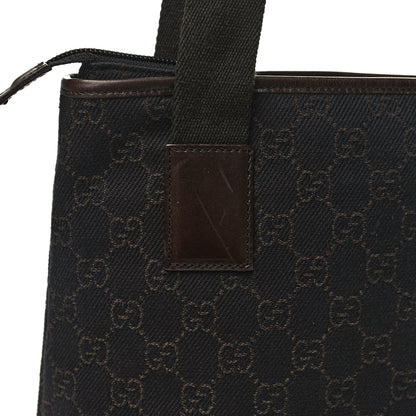Gucci Denim Monogram Tote Bag Dark Brown 11 of 11