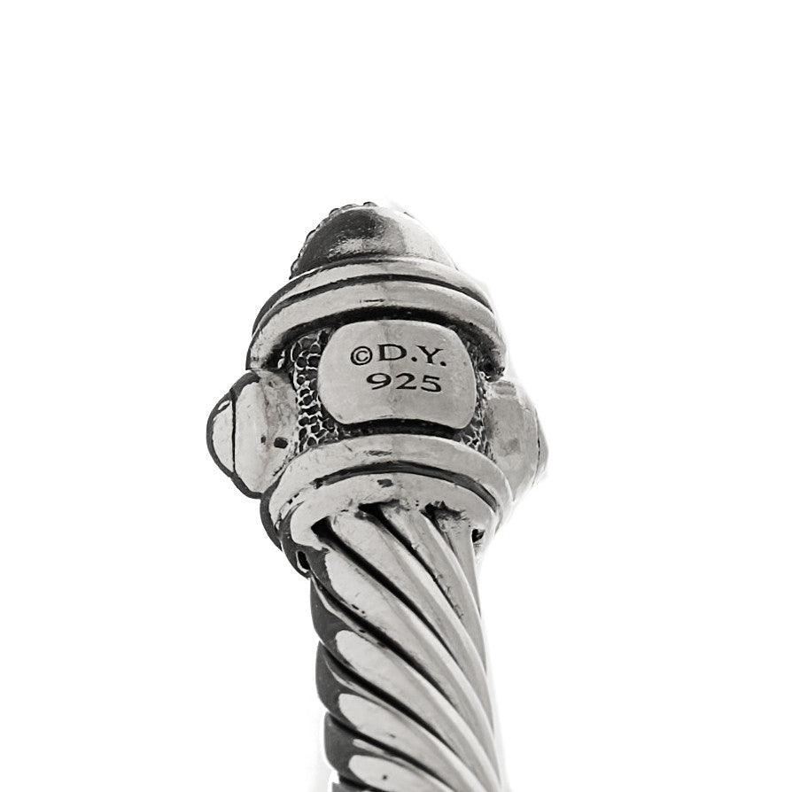 David Yurman Sterling Silver Diamond 5mm Cable Renaissance Bracelet 3 of 3