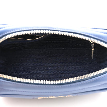 Prada Soft Calfskin Diagramme Crossbody Bag Bleuette 5 of 10