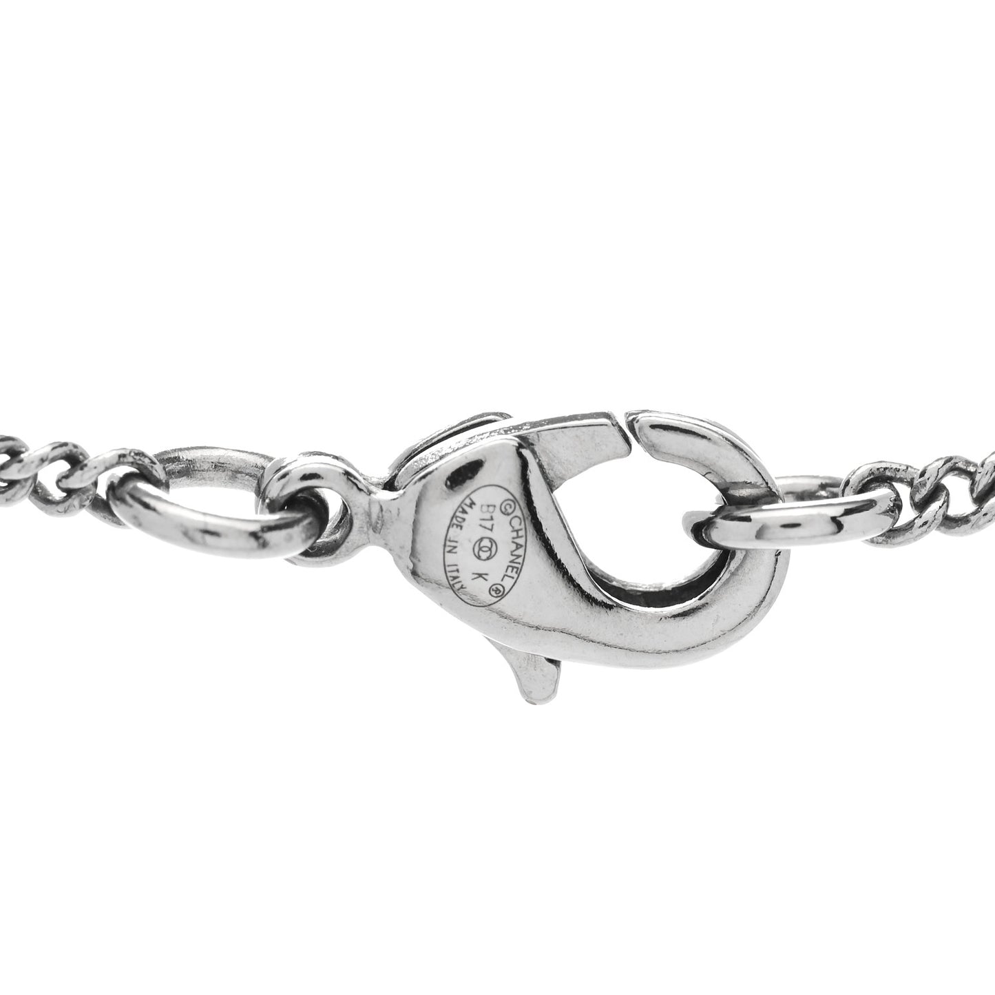 Crystal Star CC Pendant Necklace Silver