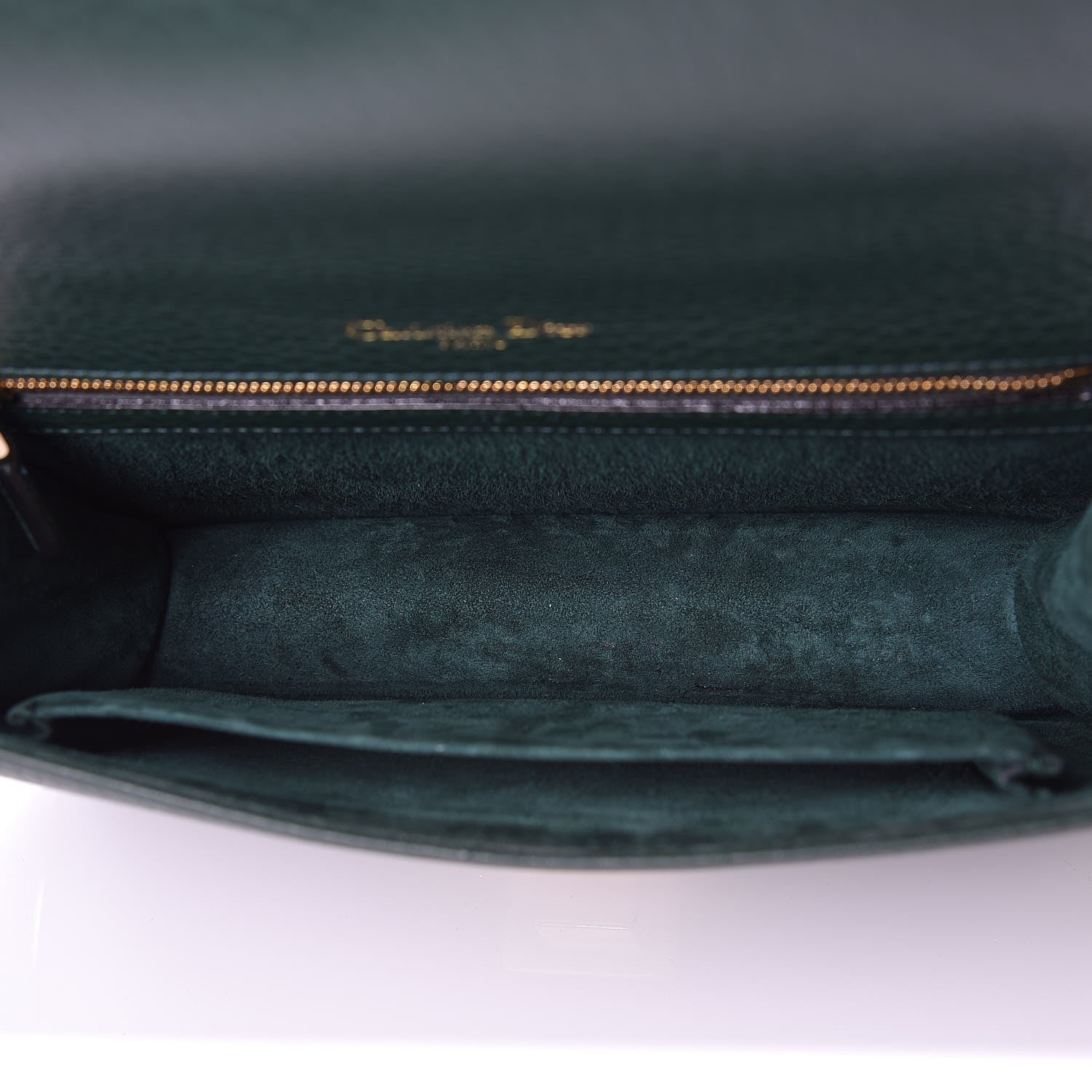 Christian Dior Grained Calfskin Medium Diorama Flap Bag Green 5 of 7