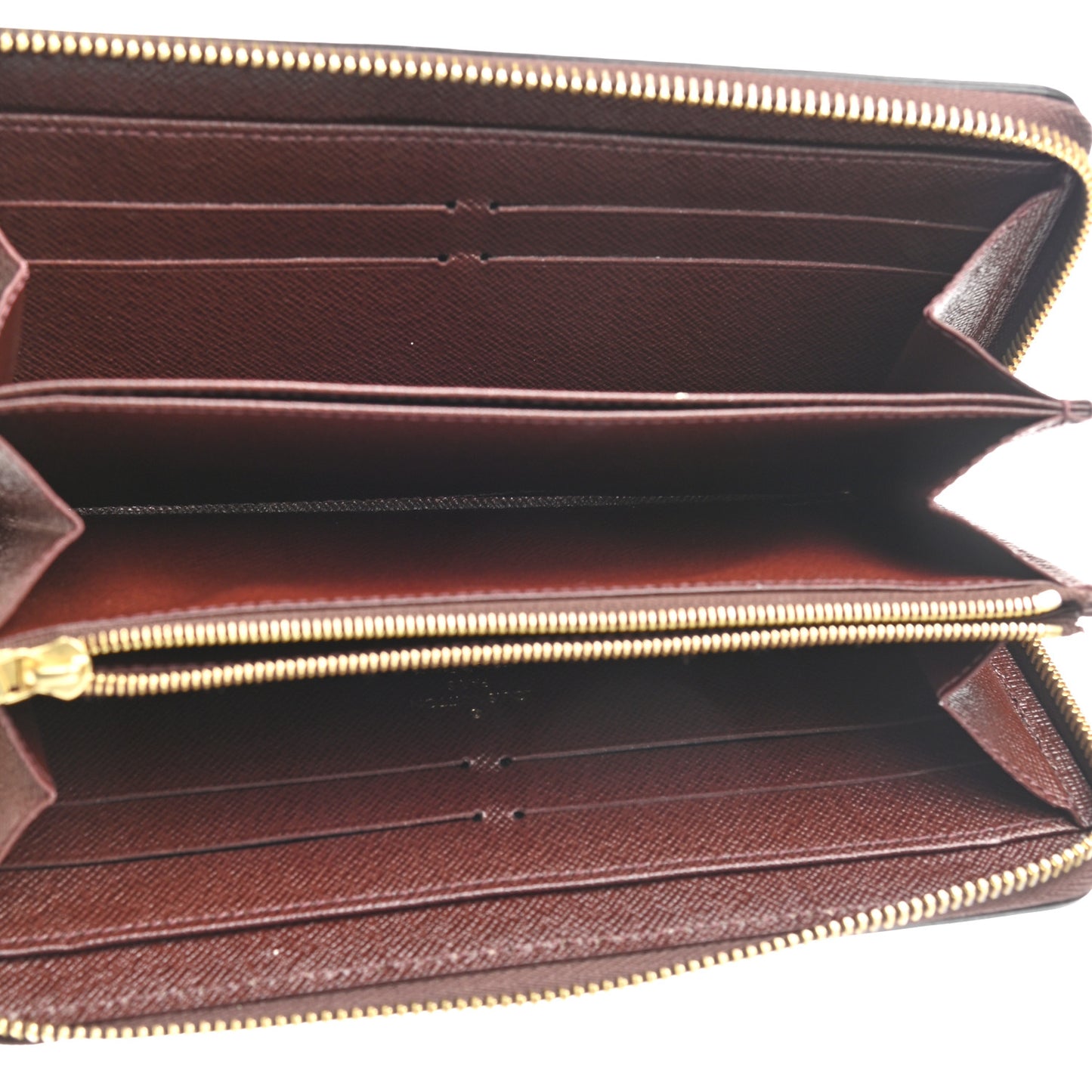 Calfskin Monogram Gamma Zippy Wallet White Chocolate