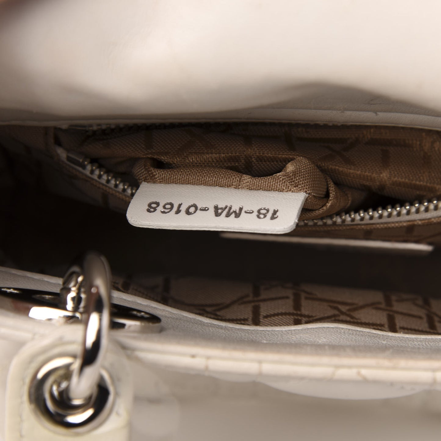 Lambskin Cannage Mini Lady Dior White