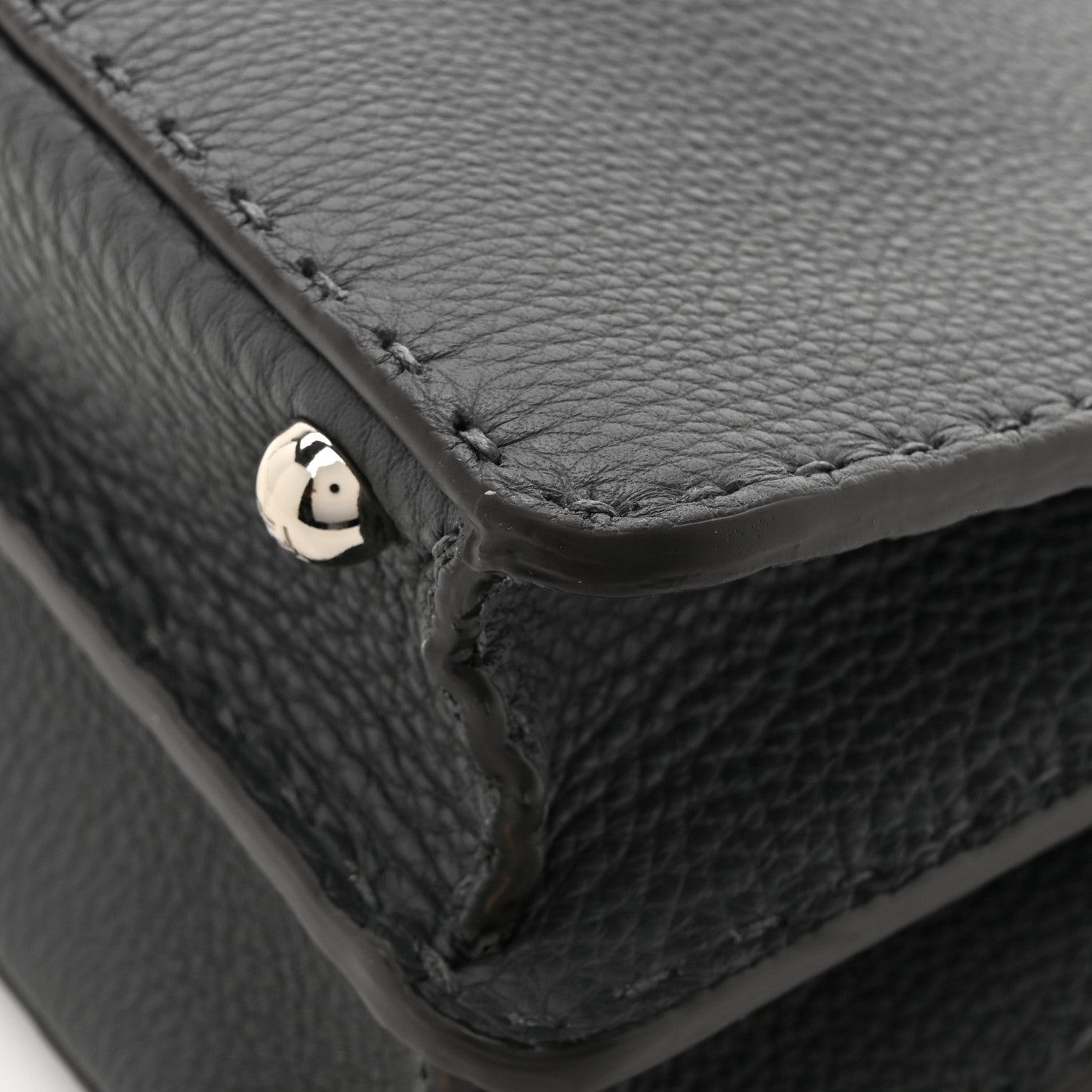 Fendi Cuoio Romano Selleria Chamois Small Peekaboo I SEE U Satchel Asfalto Camelia 11 of 12