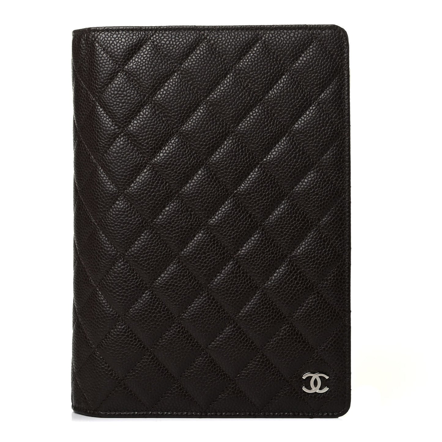 Caviar Quilted Agenda Cover Brown