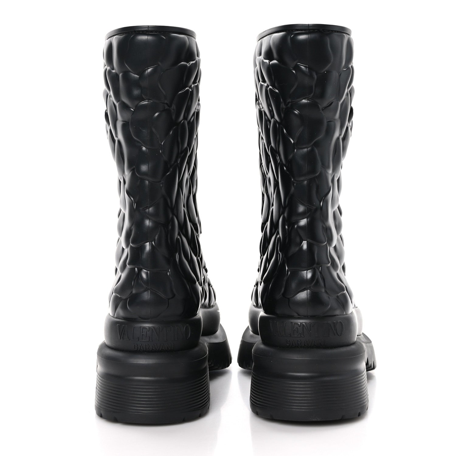 Valentino Garavani Rubber Atelier 03 Rose Edition 30/50mm Short Rainboots 37 Black 5 of 10