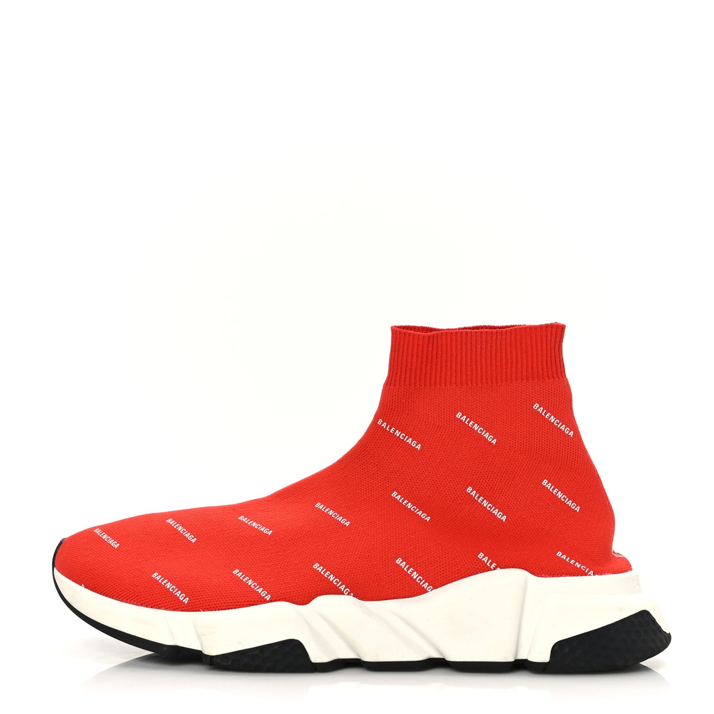 Neoprene Knit Allover Logo Bi-Color Sole Mens Speed Sneakers 43 Rogue Blanc