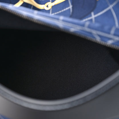 Hermes Silk Tatersale Balusoie Bag Bleu Indigo Black 5 of 10