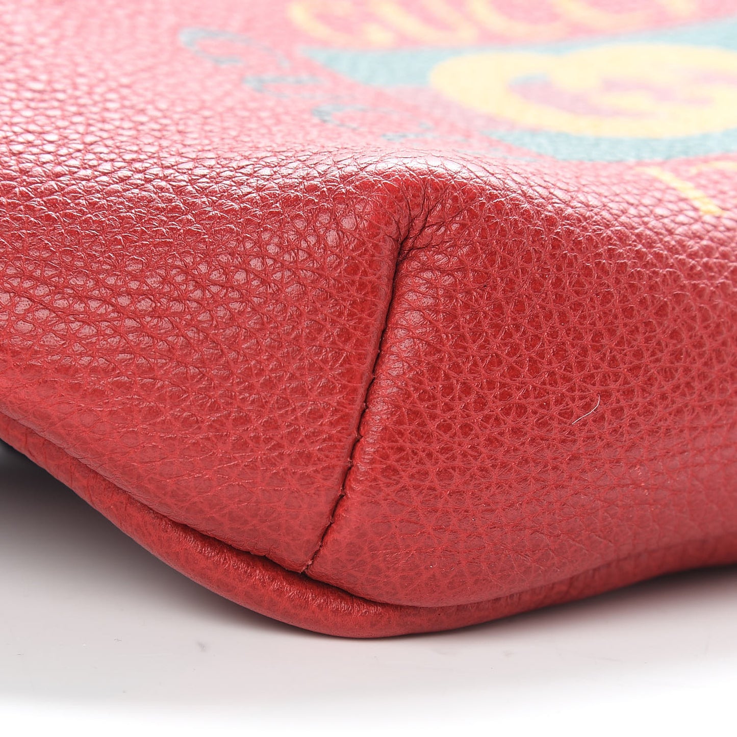Grained Calfskin Small Logo Belt Bag Hibiscus Red