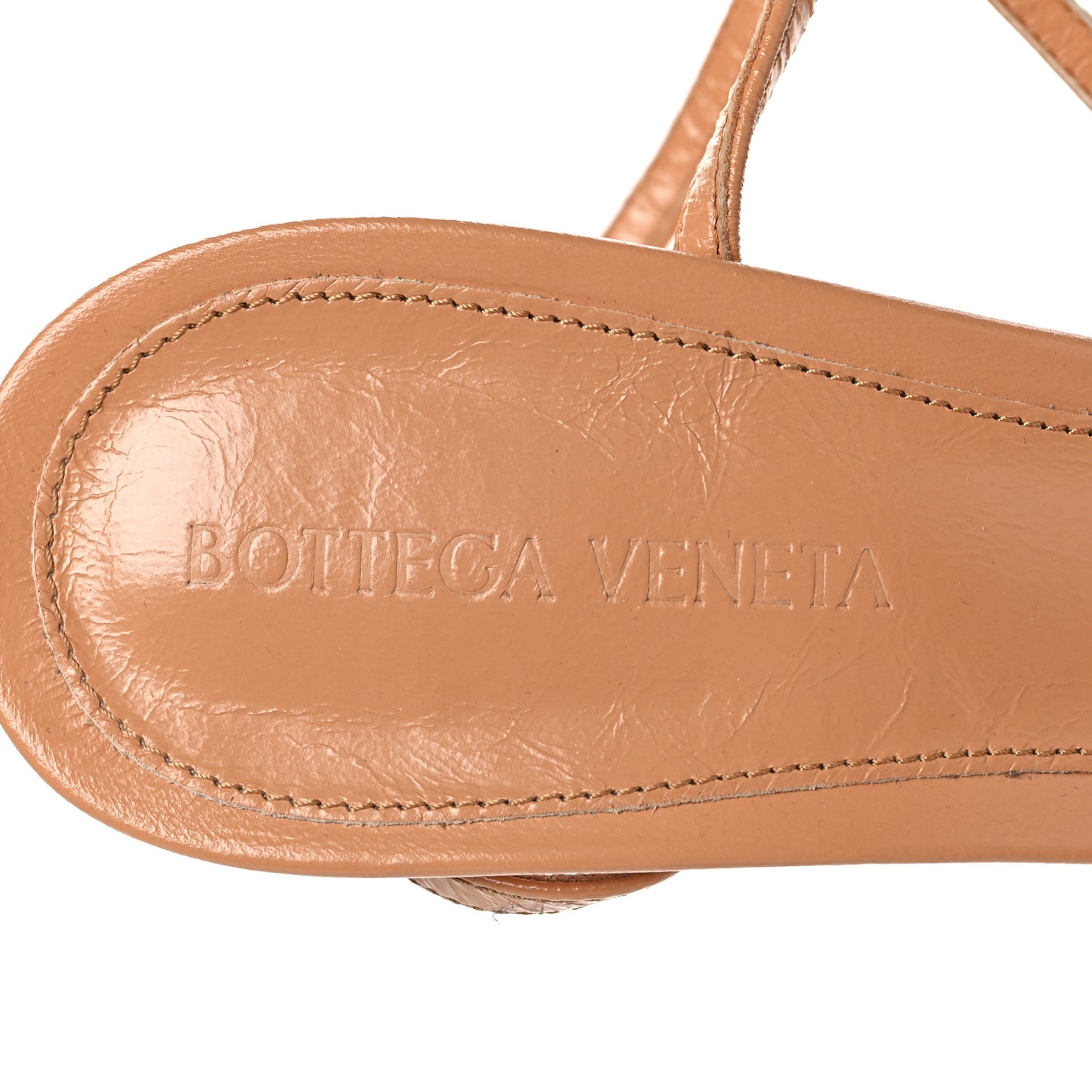 Crush Calfskin The Line 90mm Sandals 39 Clay