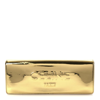 Celine Laminated Clutch Gold 1 of 7