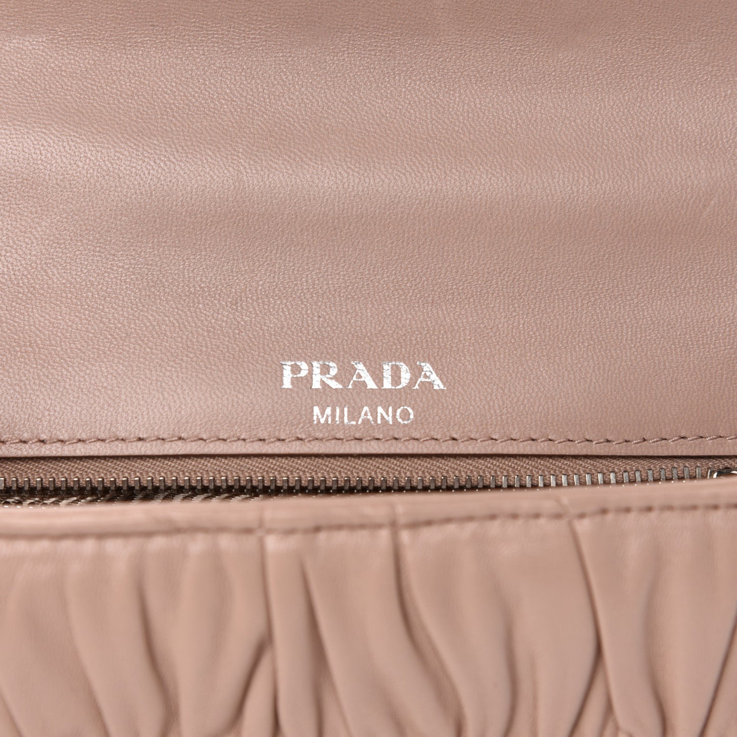 Nappa Gaufre Small Chain Flap Shoulder Bag Cipria