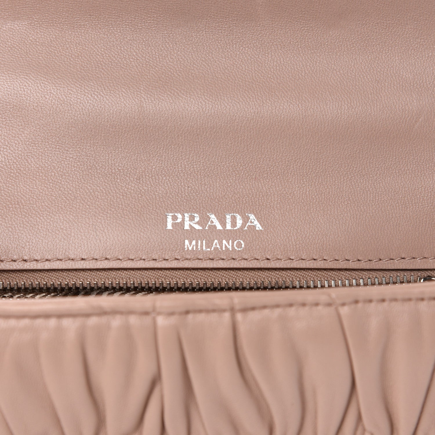 Prada Nappa Gaufre Small Chain Flap Shoulder Bag Cipria 8 of 11