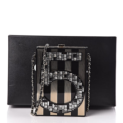 Chanel Plexiglass Strass N°5 Minaudiere Black Gold 10 of 10