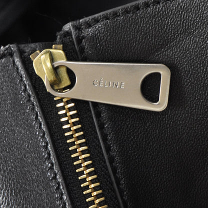 Celine Leather Gusset Cabas Black 6 of 9