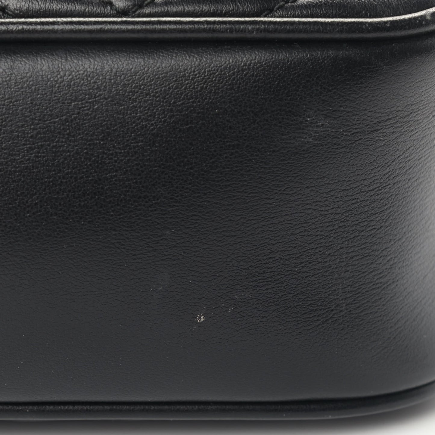 Calfskin Matelasse Small GG Marmont Chain Shoulder Bag Black