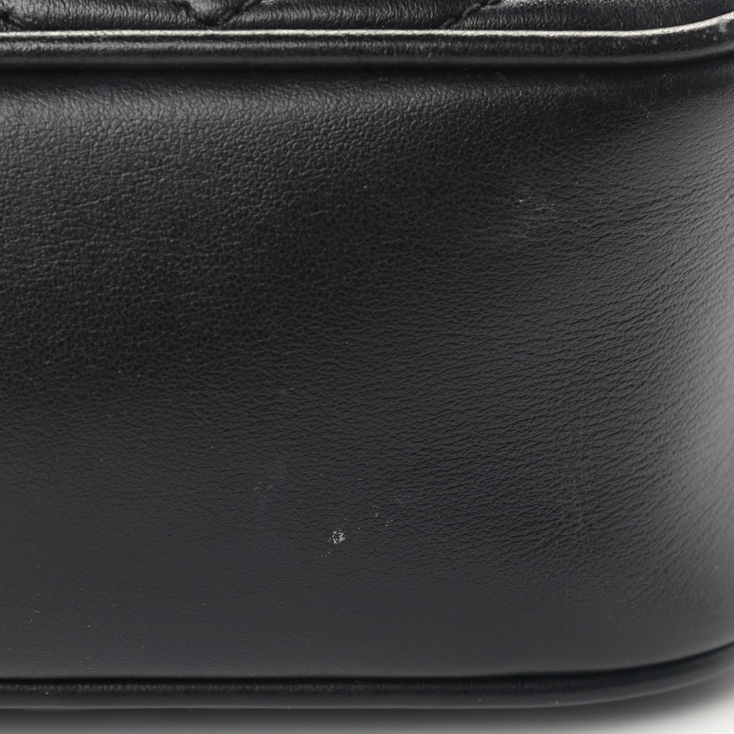 Gucci Calfskin Matelasse Small GG Marmont Chain Shoulder Bag Black 7 of 8