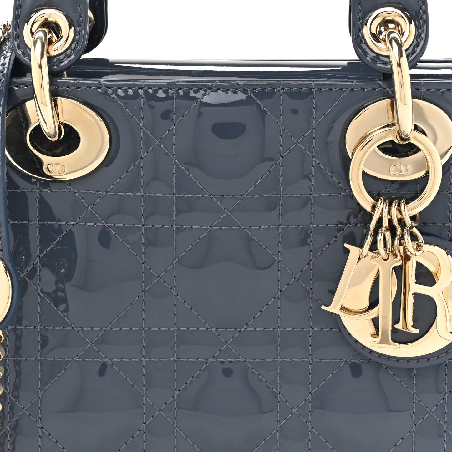 Patent Cannage Mini Lady Dior Pastel Night