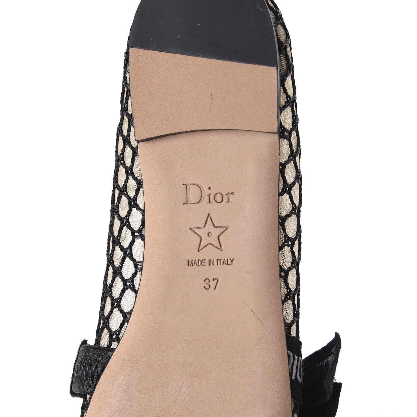 Resille Ribbon Miss J'Adior Ballet Flat 37 Black