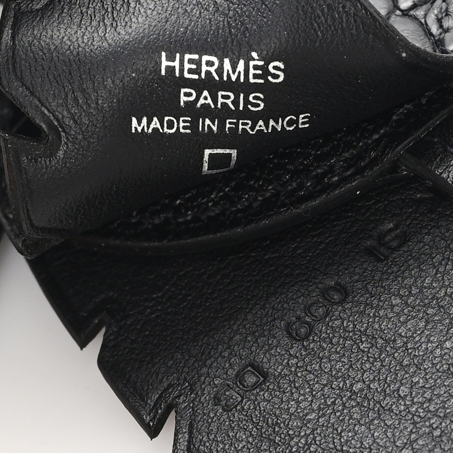 Hermes Epsom Chevre Mysore Swift Alligator Lizard Birdy Bag Charm Black 3 of 4
