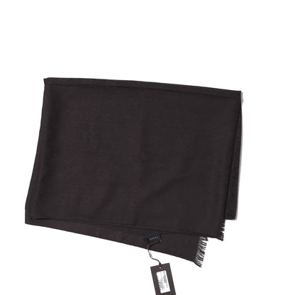 Gucci Wool Silk GG Monogram GGNat Plus Scarf Coffee 2 of 3