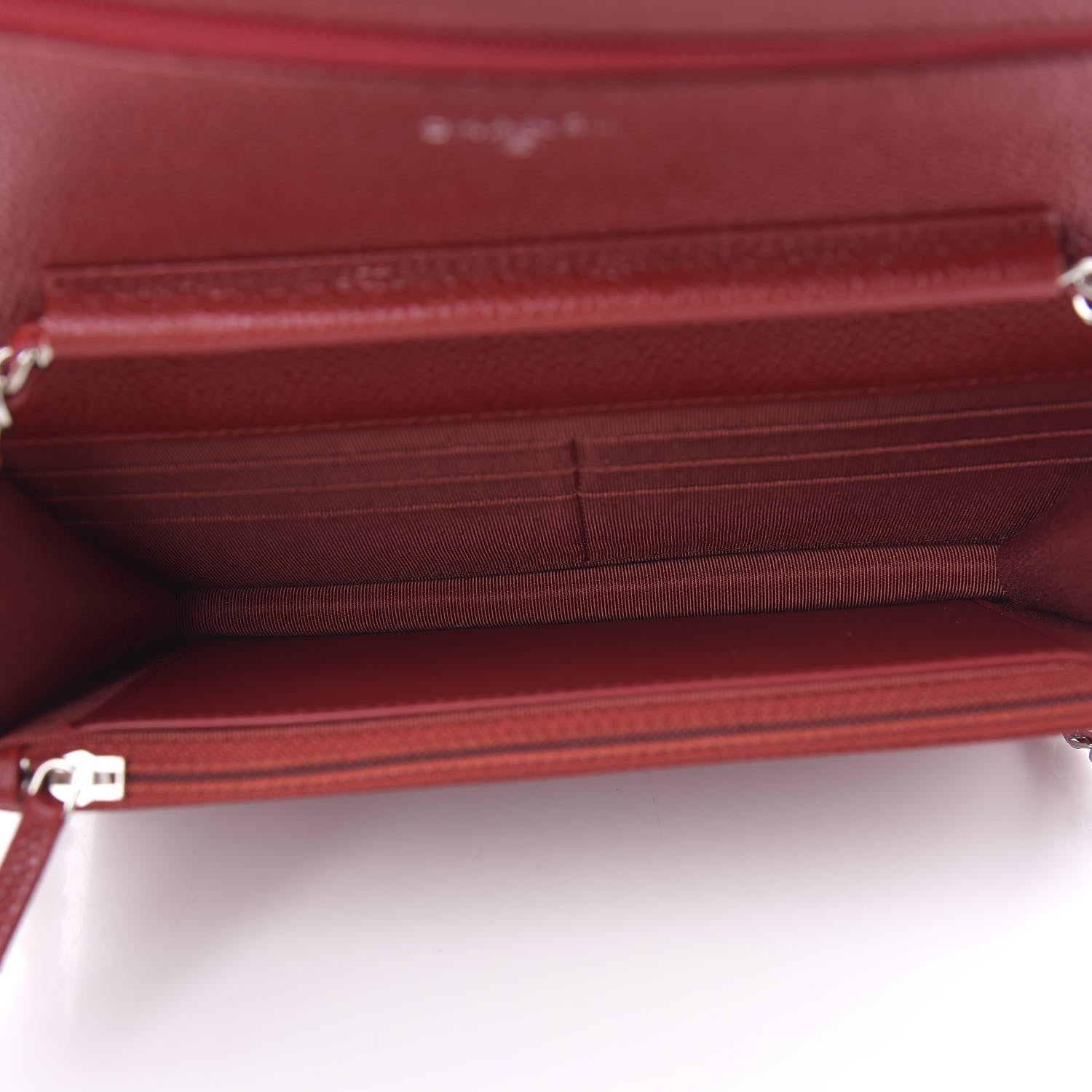 Chanel Caviar Quilted Wallet on Chain WOC Red 5 of 12
