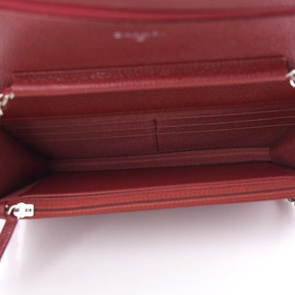 Chanel Caviar Quilted Wallet on Chain WOC Red 5 of 12