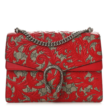 Gucci GG Supreme Monogram Arabesque Medium Dionysus Shoulder Bag Hibiscus Red 1 of 9