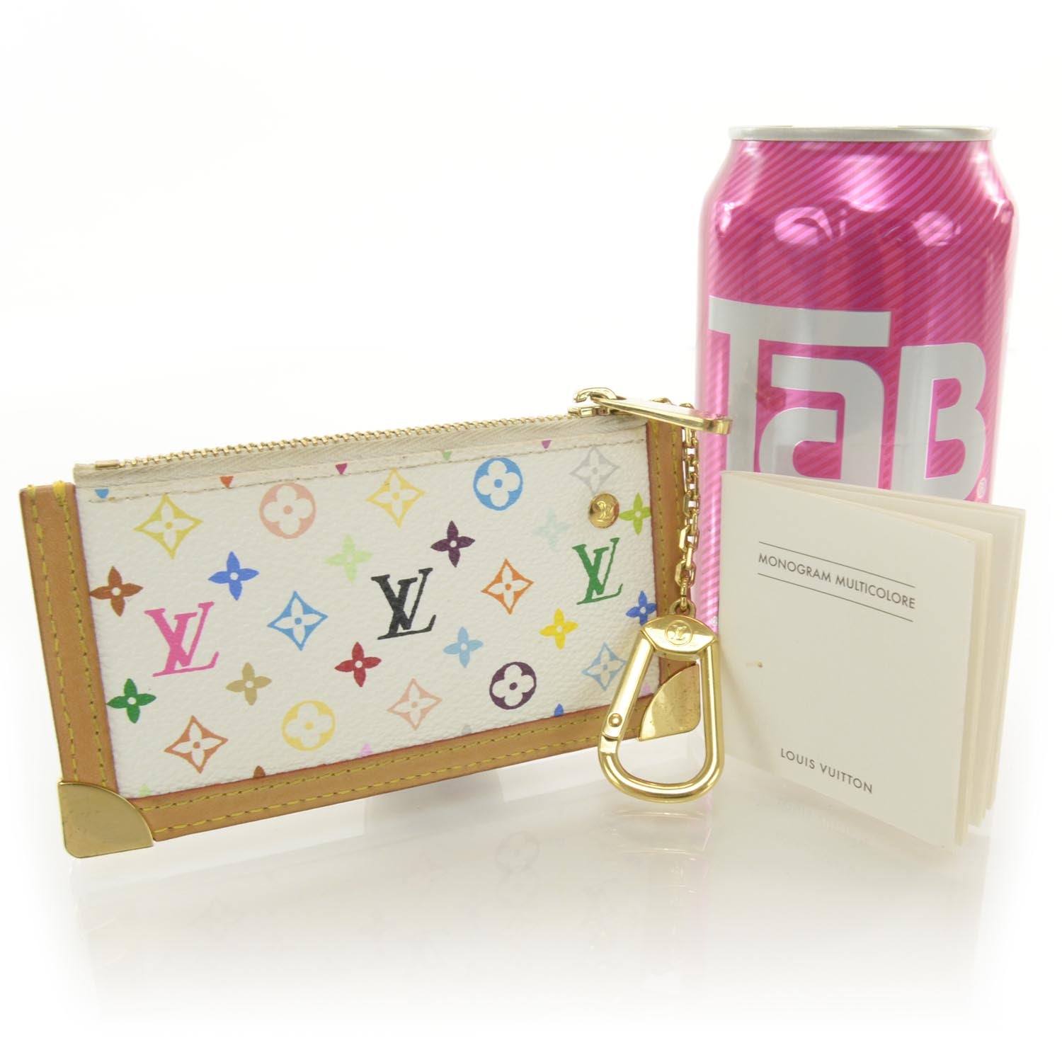 Louis Vuitton Monogram Multicolor Key Pouch White 2 of 4