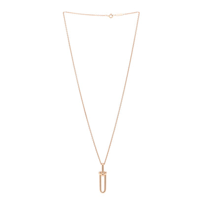 Tiffany 18K Rose Gold HardWear Link Pendant Necklace 3 of 4