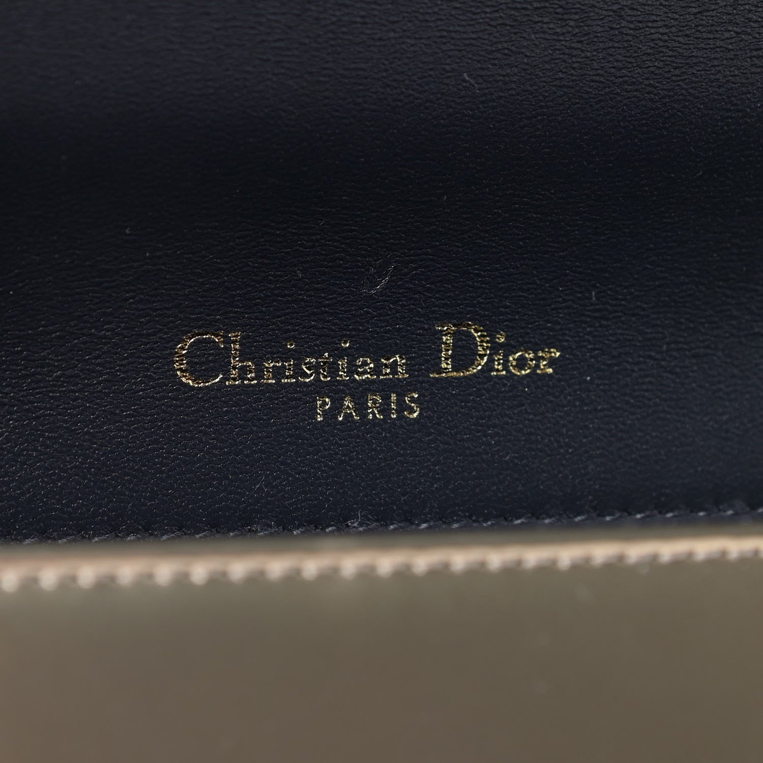 Christian Dior Metallic Patent Micro-Cannage Medium Diorama Flap Bag Gold 6 of 8