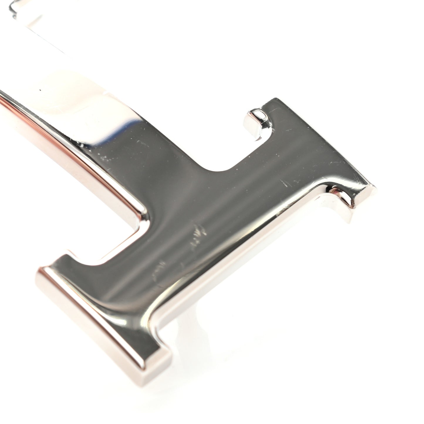 Polished Palladium 32mm H Belt Buckle Silver