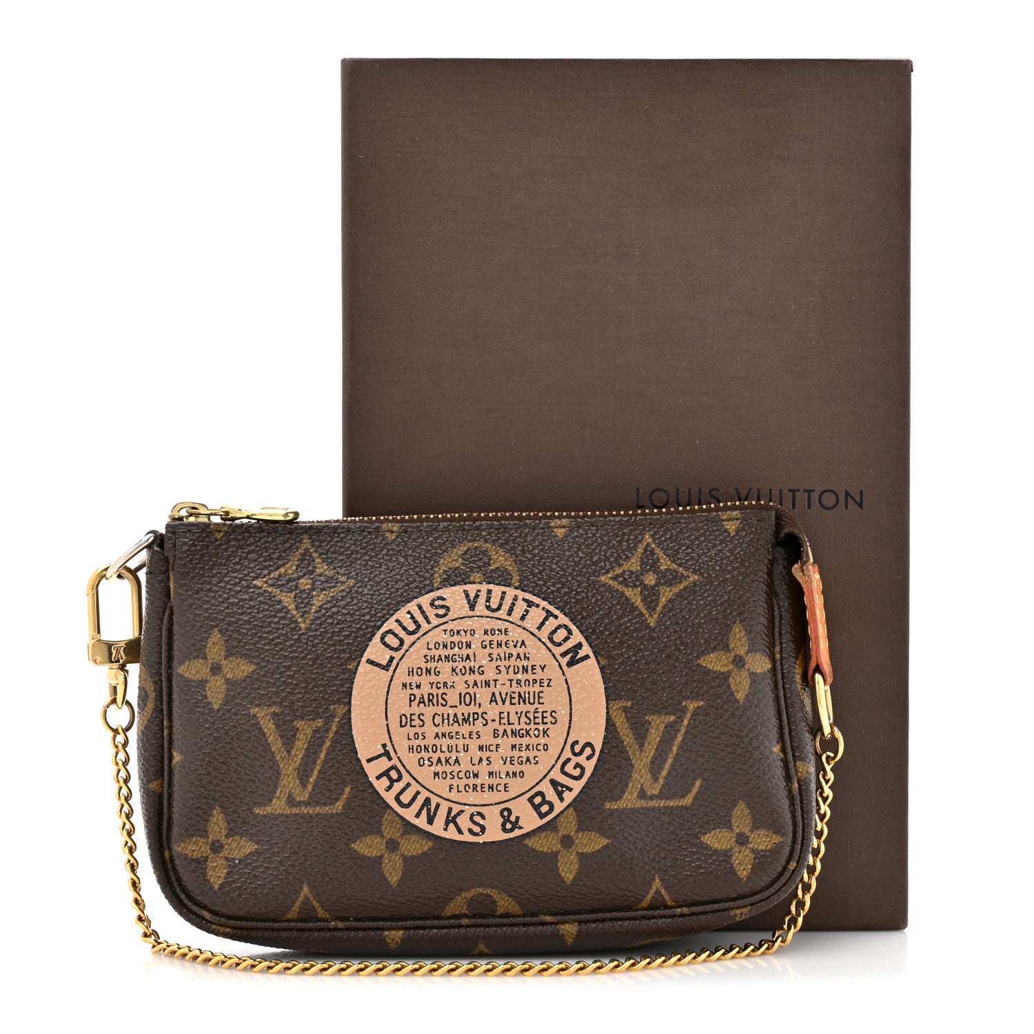 Louis Vuitton Monogram Complice Trunks and Bags Mini Pochette Accessories Beige 14 of 14