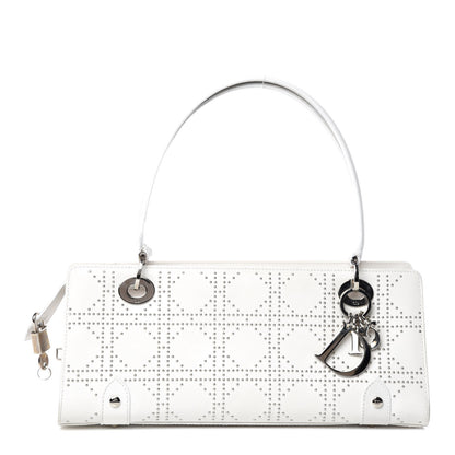 Christian Dior Calfskin Cannage Studded East West Lady Dior White 1 of 25
