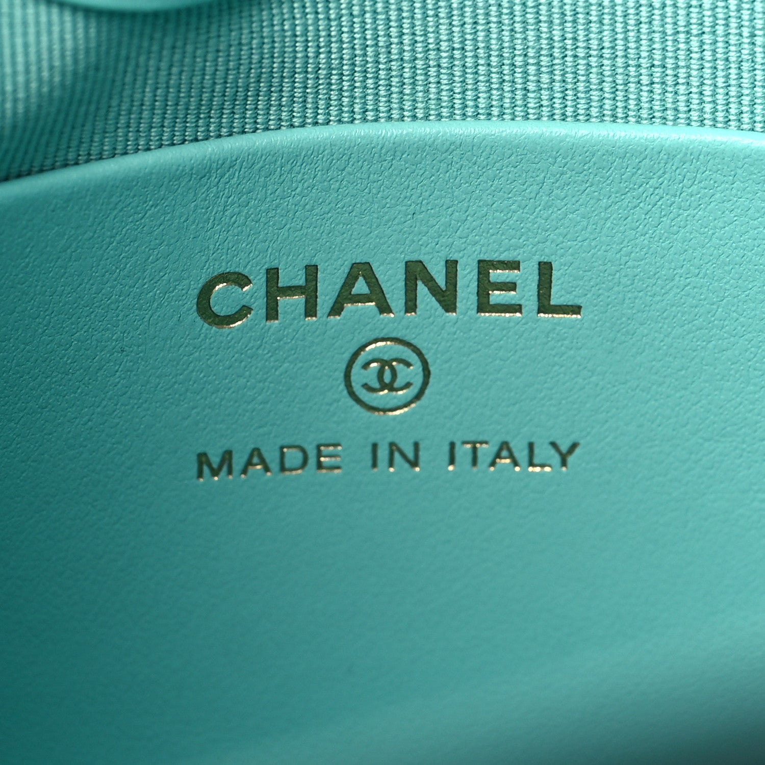 Chanel Shiny Crumpled Calfskin Quilted Nano 31 Shopping Bag Turquoise 6 of 11