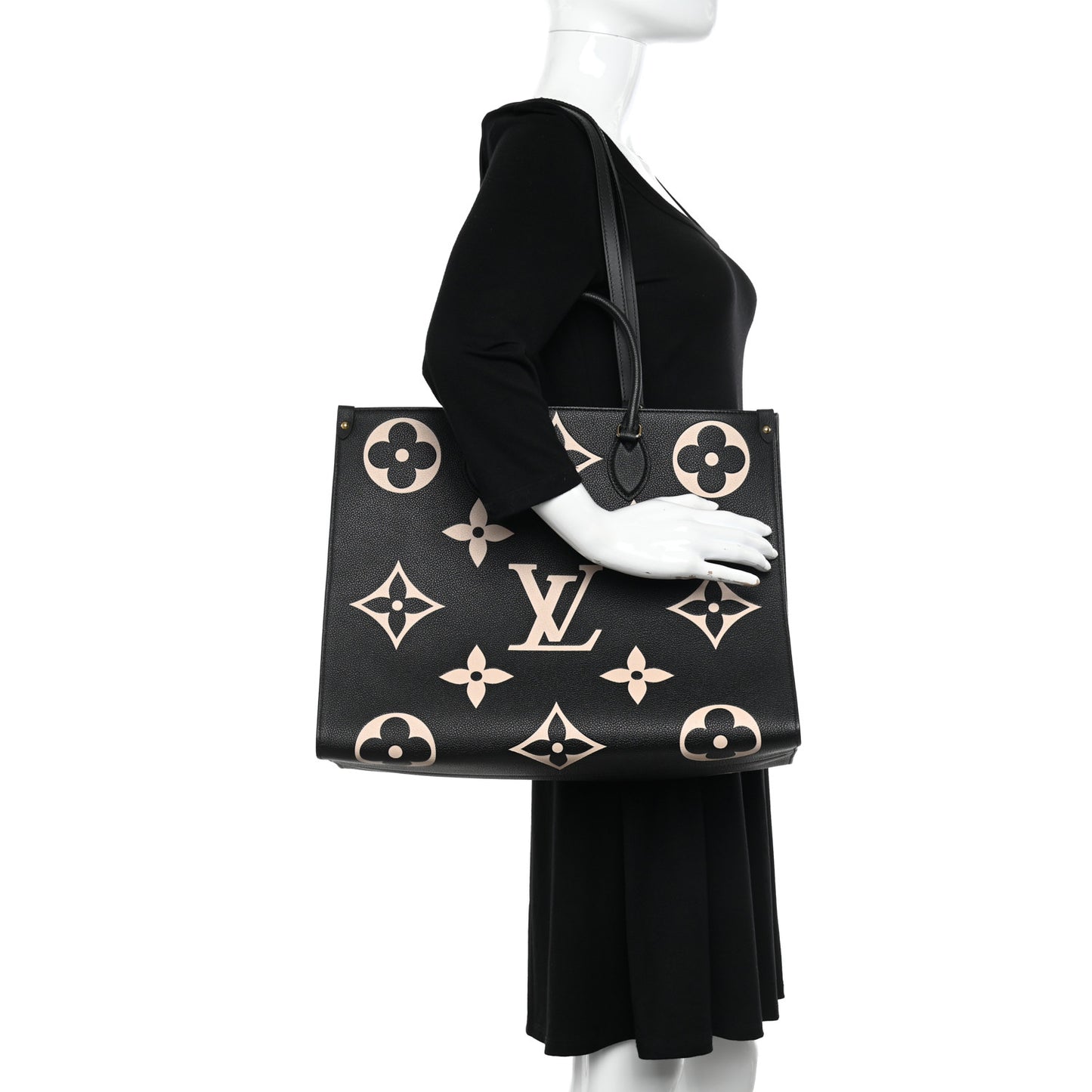 LOUIS VUITTON Empreinte Monogram Giant Onthego GM Black Beige