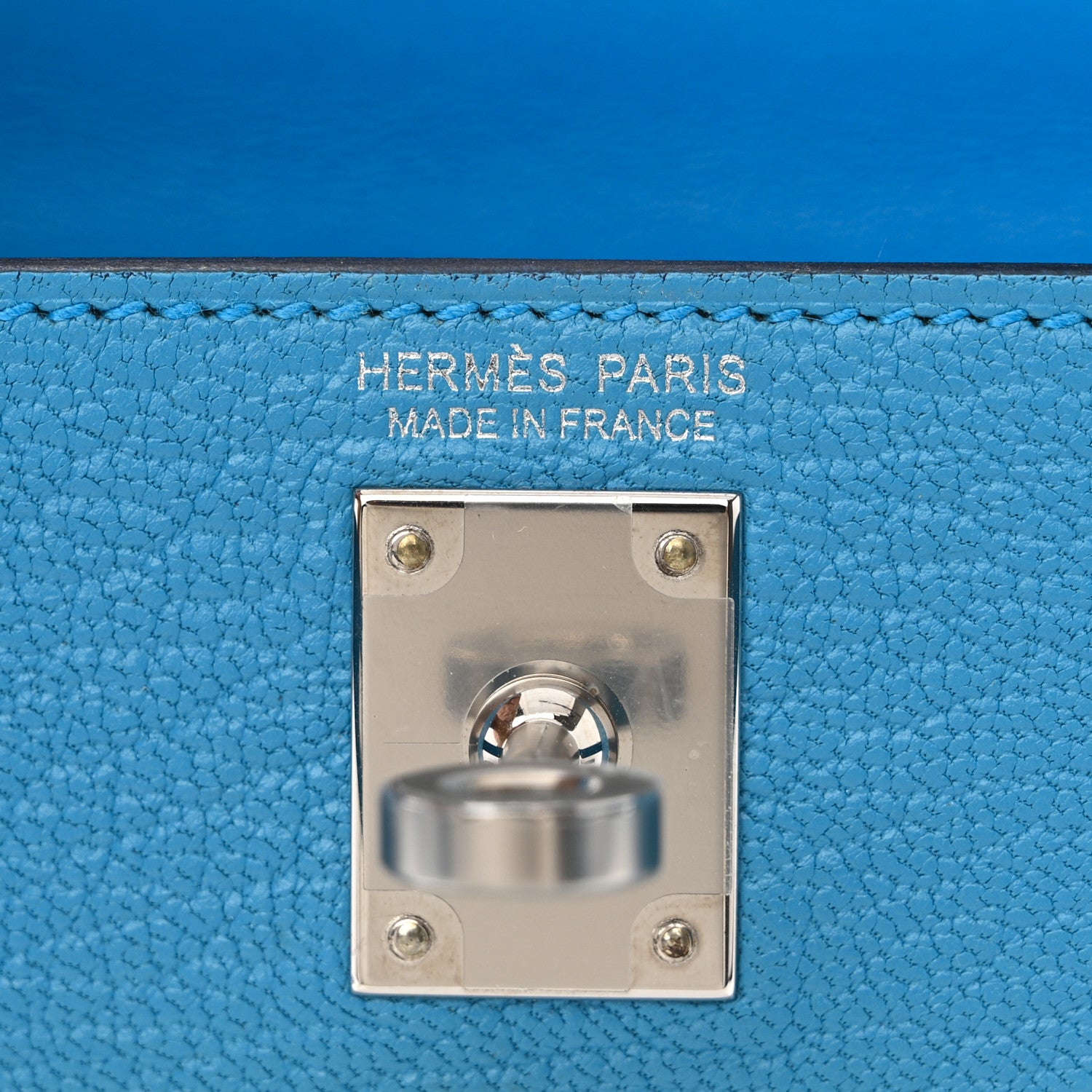 Hermes Chevre Mysore Mini Kelly Sellier 20 Bleu Frida 6 of 11
