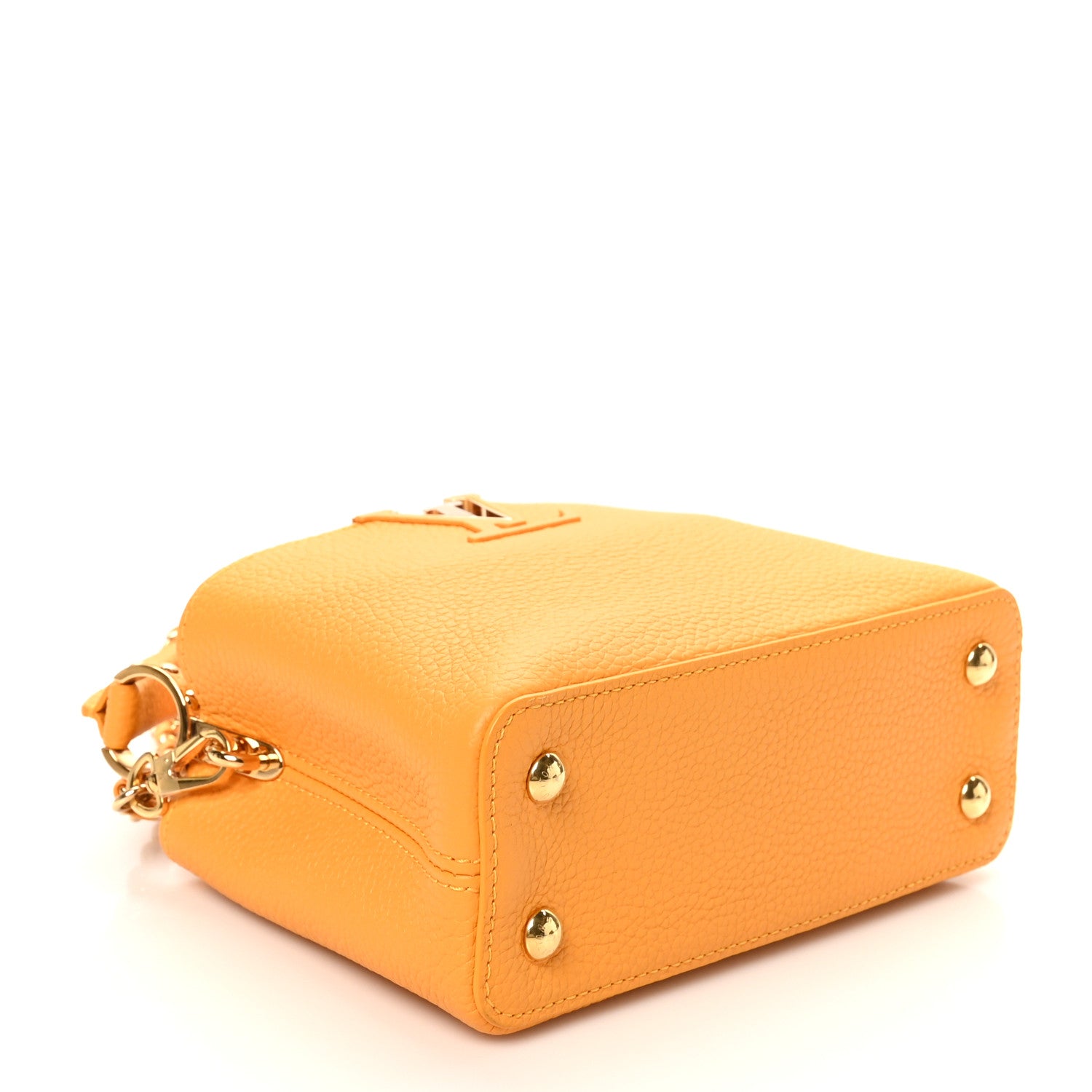Louis Vuitton Taurillon Mini Capucines Sunbeam Yellow 4 of 9