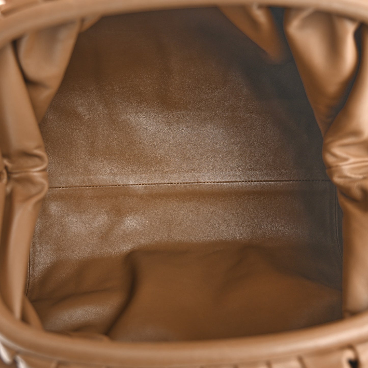 Smooth Butter Calf The Pouch Oversized Clutch Cammello