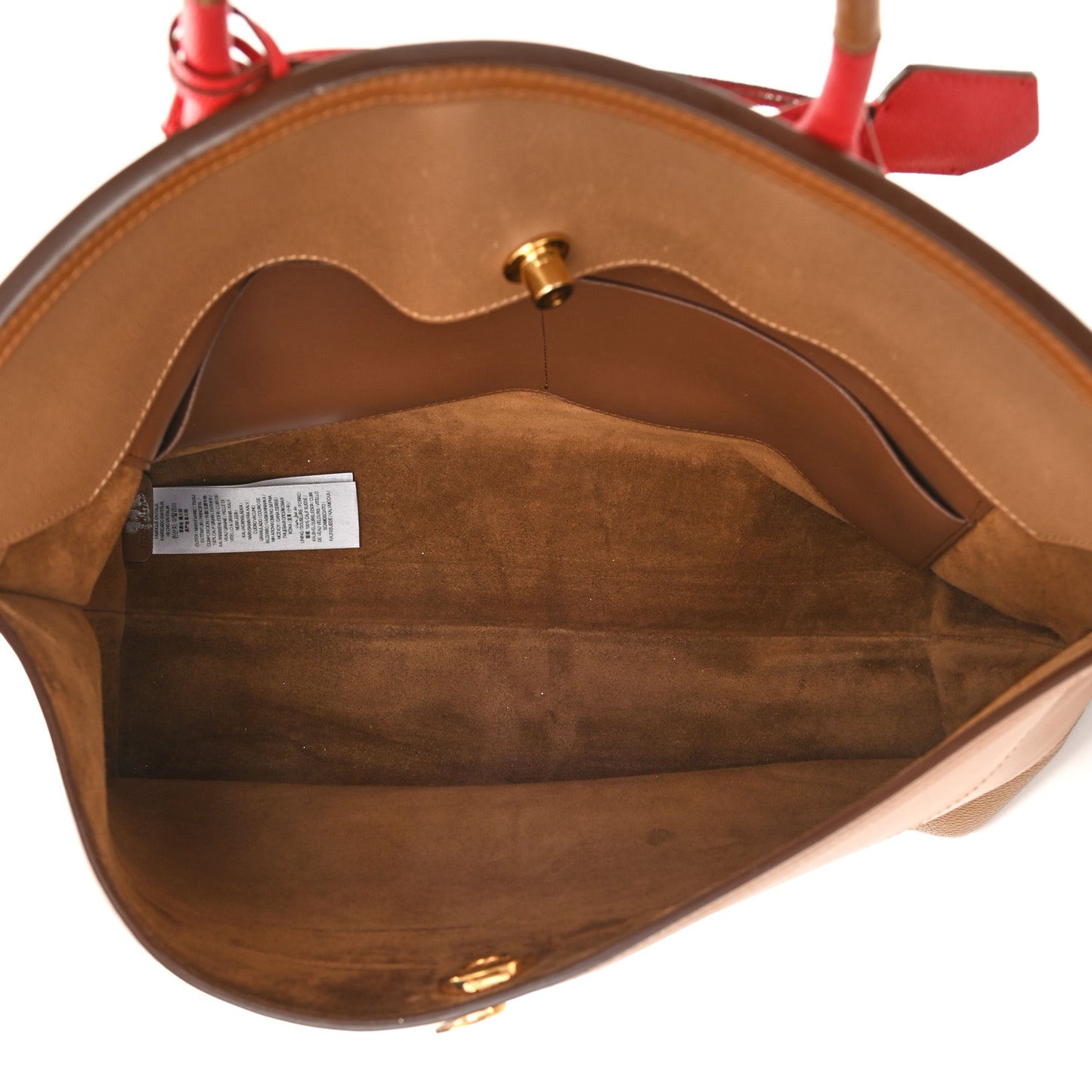 Calfskin Medium Society Top Handle Tote Tan